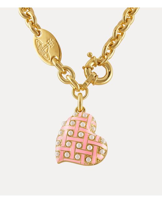 Vivienne Westwood Metallic Valentines Heart Locket Necklace