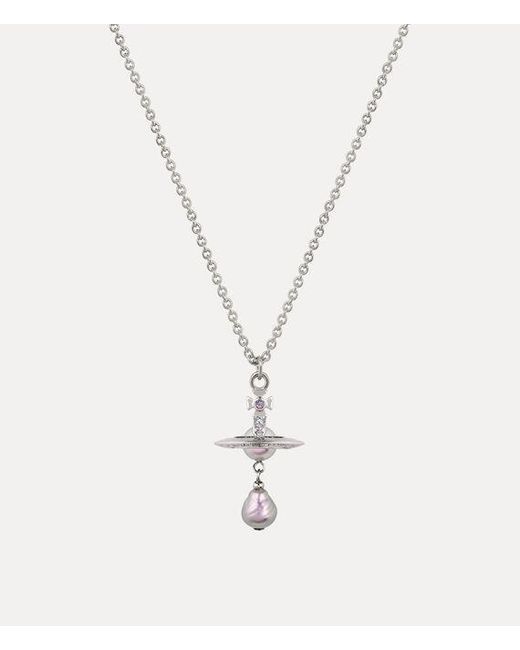 Vivienne Westwood White Aleksa Pendant Necklace