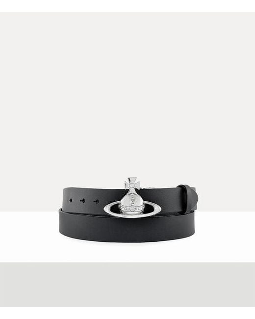 Vivienne Westwood White Orb Buckle Belt Toledo Leather