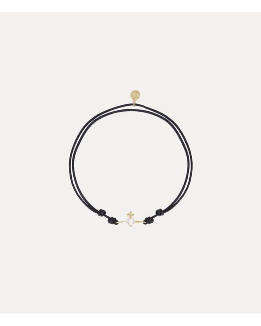 Vivienne Westwood Metallic Valentineâs Heart Cord Bracelet 9K