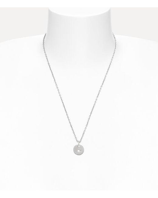 Vivienne Westwood White Lewis Pendant Necklace Cubic Zirconia for men
