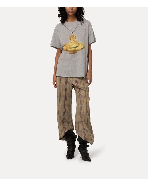 Vivienne Westwood Gray Orb Classic T-Shirt Cotton