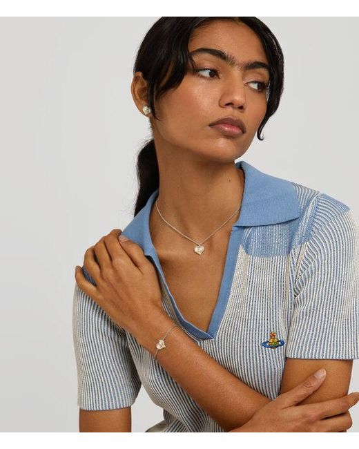 Vivienne Westwood White Petra Pendant Necklace