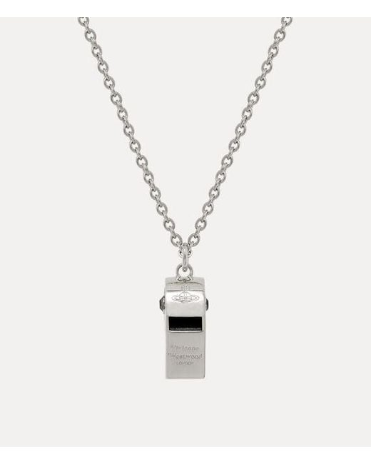Vivienne Westwood White Whistle Pendant Necklace for men