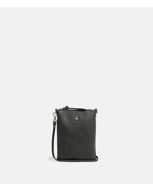 Vivienne Westwood Black Slim Squire Crossbody Leather