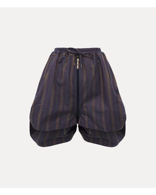 Vivienne Westwood Blue Zip Saloon Culottes Cotton