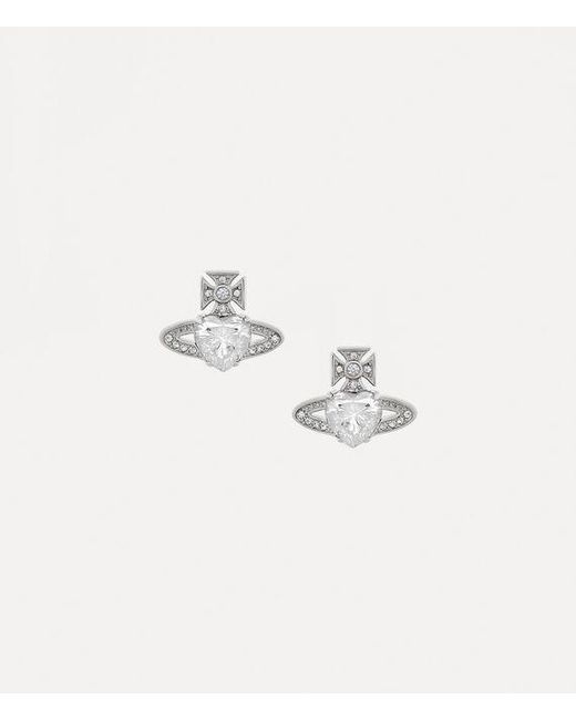 Vivienne Westwood White Ariella Earrings Cubic Zirconia