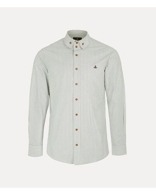 Vivienne Westwood Blue Two Button Krall Shirt Classic Oxford Shirt for men