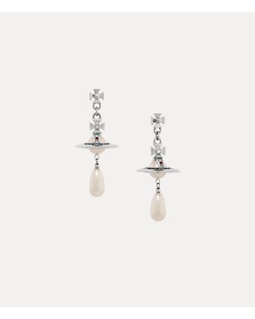 Vivienne Westwood Black Pearl Drop Earrings Pearls Zirconia