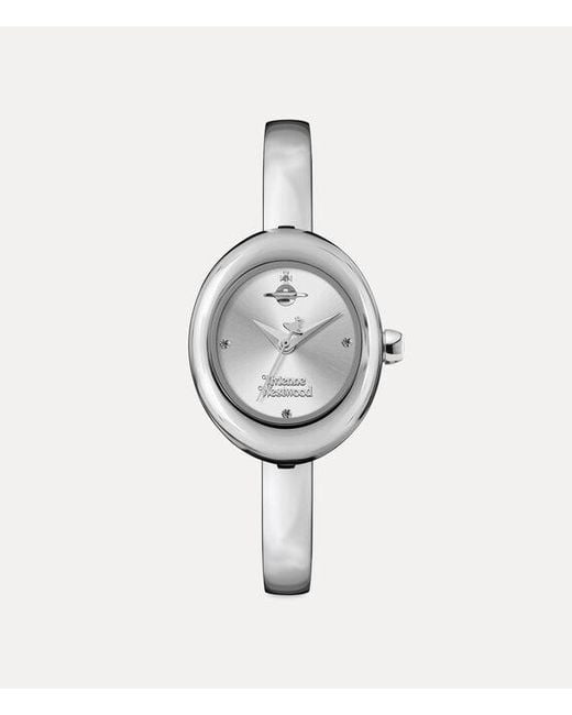 Vivienne Westwood White Audley Watch Stainless Steel