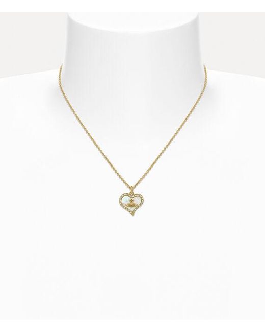 Vivienne Westwood Black Petra Pendant Necklace Gold-white-pearl-tint-mop-white-crystal Gold-white-pearl-tint-mop-white-crystal Women