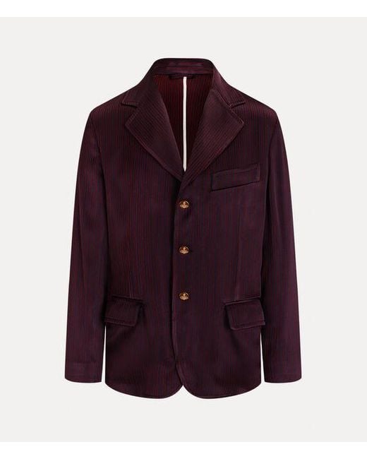 Vivienne Westwood Purple Wreck Jacket Stripe Jacq. Tailor for men