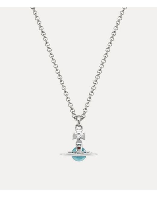Vivienne Westwood White New Petite Orb Pendant Necklace