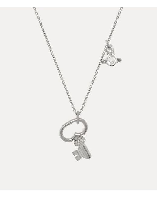 Vivienne Westwood White Baya Pendant Necklace
