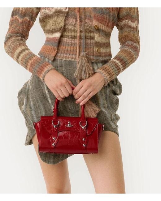 Vivienne Westwood Red Bettina Mini Crossbody Naplak Leather