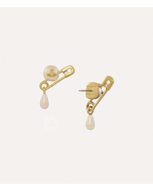 Vivienne Westwood White Claude Small Stud Earrings Pearls