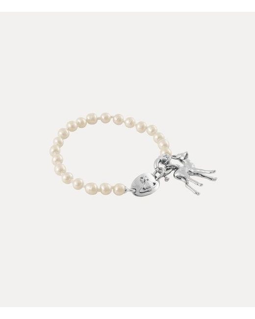 Vivienne Westwood Natural Monette Pearl Bracelet Swarovski Pearls
