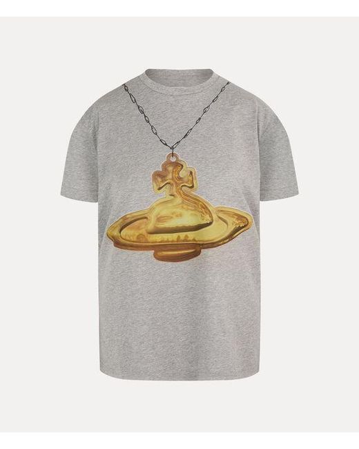 Vivienne Westwood Gray Orb Classic T-Shirt Cotton