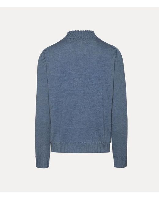 Vivienne Westwood Blue Fisherman Jumper Wool for men