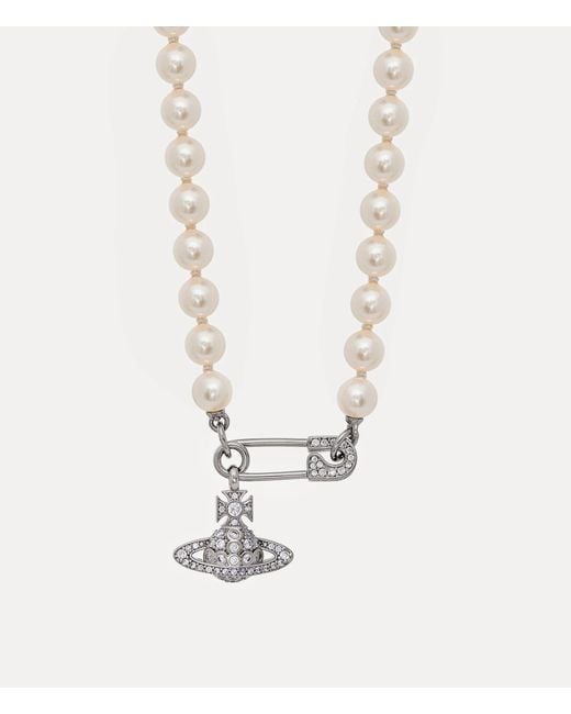 Vivienne Westwood White Lucrece Pearl Necklace