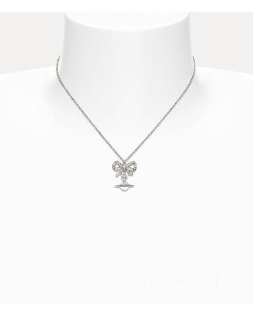 Vivienne Westwood Octavie Pendant Necklace Platinum-white-clear-cz Platinum-white-clear-cz Women