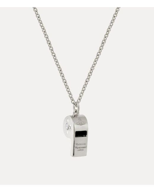Vivienne Westwood White Whistle Long Pendant Necklace