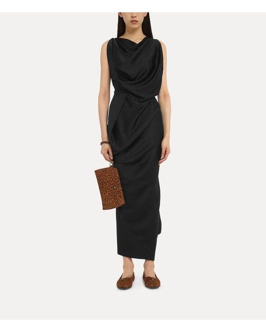 Dixon Satin Dress: Black main image 1