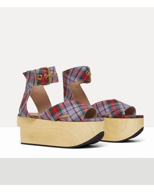 Vivienne Westwood Pink Rocking Horse Pagan Sandal Louth Tartan