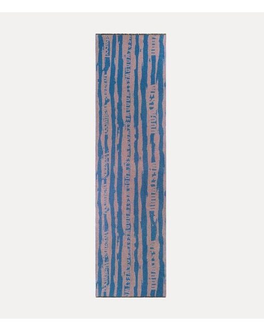 Vivienne Westwood Blue Scarf New Punk Stripe