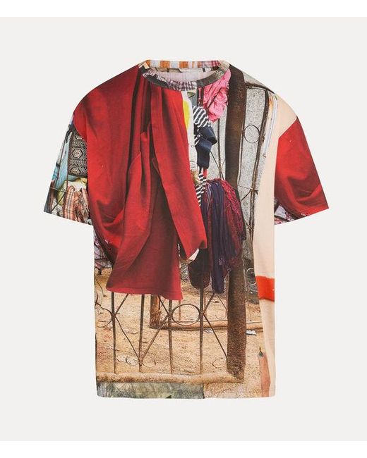 Vivienne Westwood Red Oversized T-Shirt Printed Co Jersey