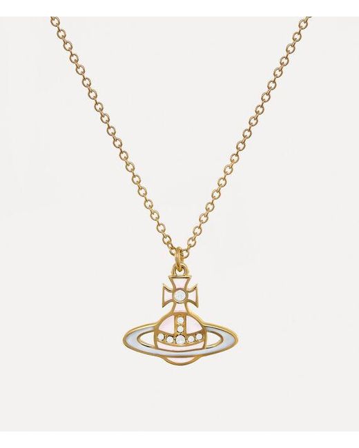 Vivienne Westwood Metallic Concetta Bas Relief Pendant Necklace Gold-pink-blue-white Gold-pink-blue-white Women