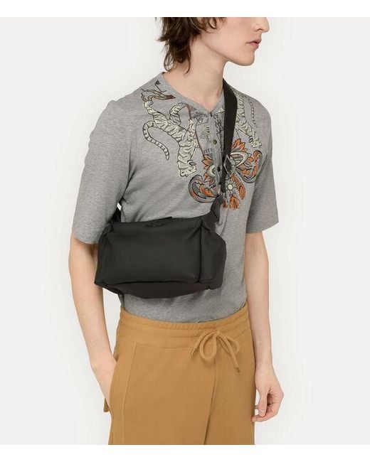 Vivienne Westwood Black Lee Crossbody Bag Coated Fabric
