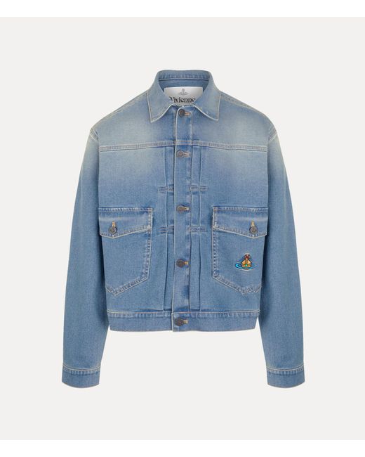 Vivienne Westwood Marlene Jacket Cotton / Elastane Blue Xs Men for men