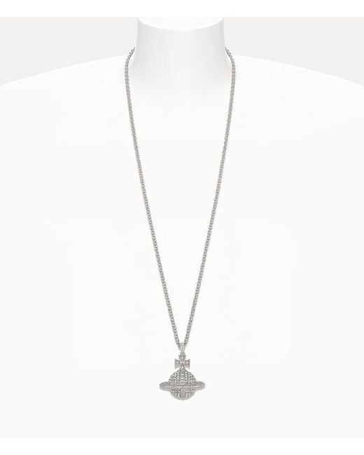 Vivienne Westwood White Mayfair Large Orb Pendant Brass