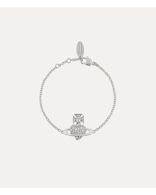 Vivienne Westwood White Valentine's Agnatha Bracelet Cubic Zirconia