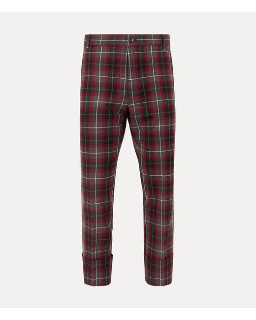 Vivienne Westwood Red George Turn-Up Trousers for men