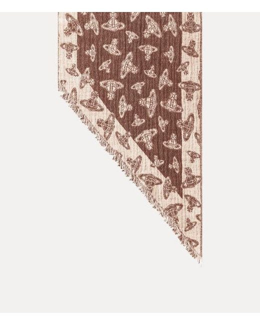 Vivienne Westwood White Two Point Scarf Paris Orb