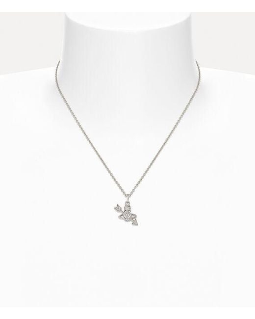 Vivienne Westwood White Kiri Pendant Necklace