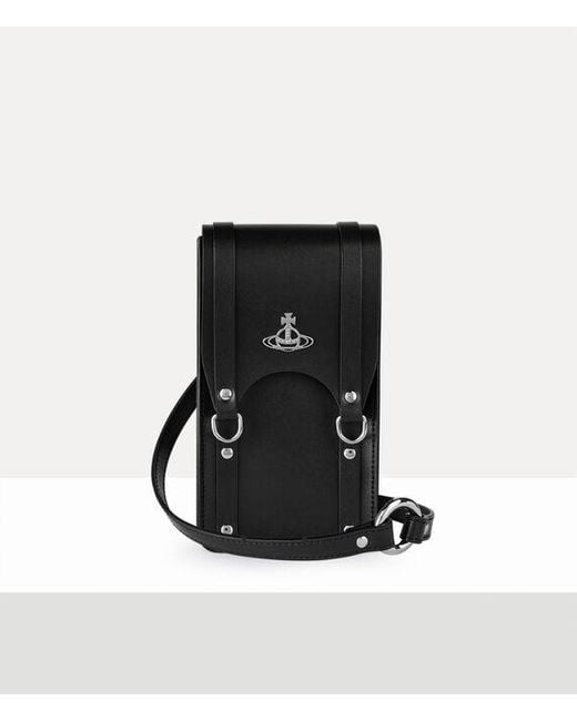 Vivienne Westwood Black Max Mini Crossbody Smooth Leather