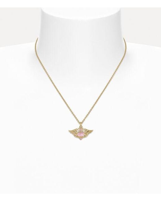 Vivienne Westwood White Galena Pendant Necklace Cubic Zirconia