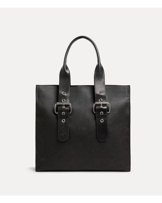 Vivienne Westwood Black Alex Tote Bag Leather