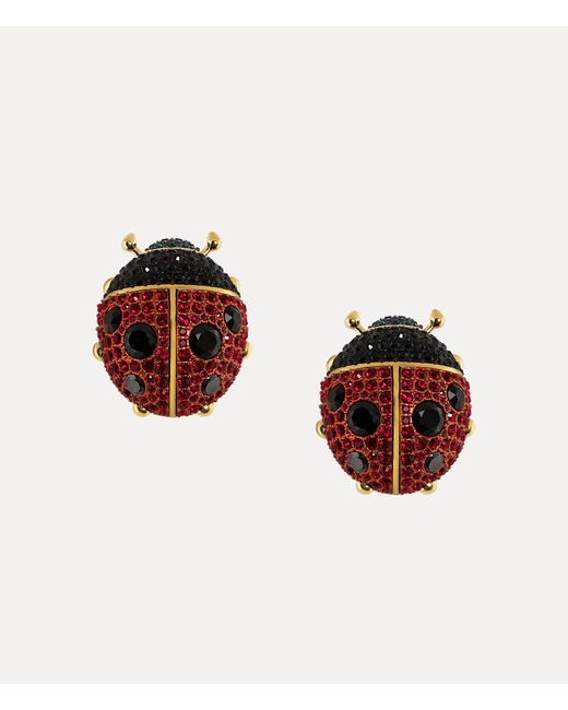 Vivienne Westwood Red Lady Bird Earrings
