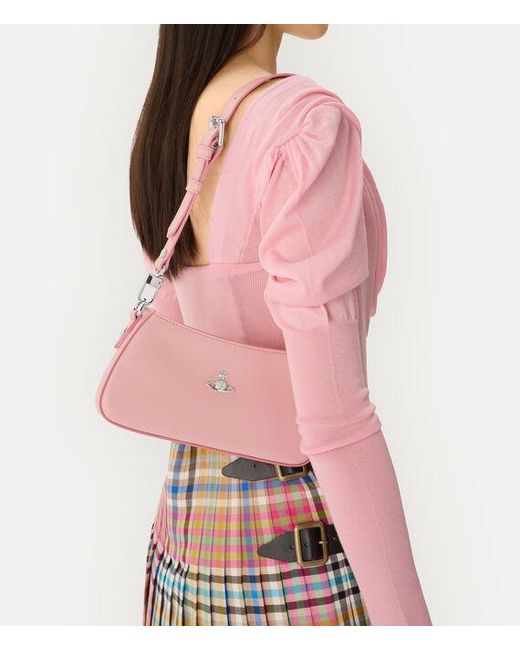 Vivienne Westwood Pink Tasha Shoulder Phone Bag Pu Smooth