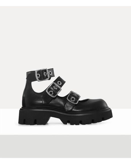 Vivienne Westwood Black Bacchus Shoe Shiny Veget Tanned