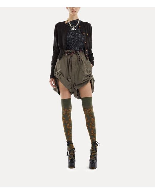 Vivienne Westwood Black Bea Cropped Cardigan Cashmere Cotton