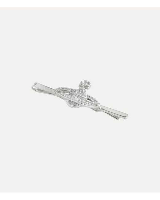 Vivienne Westwood Natural Mini Bas Relief Tie Clip Brass for men