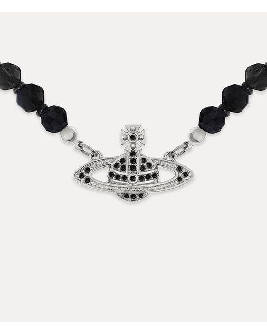Vivienne Westwood Metallic Messaline Choker Agate Gemstone