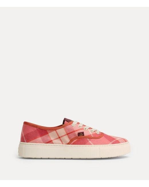 Vivienne Westwood Pink Trucker Trainer Wool Tartan for men