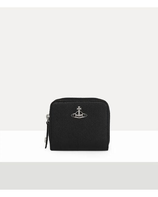 Vivienne Westwood Black Medium Zip Wallet Faux Leather