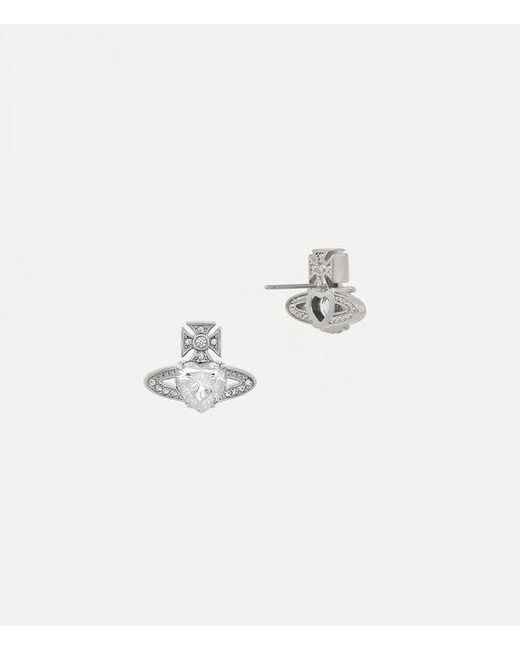 Vivienne Westwood White Ariella Earrings Cubic Zirconia